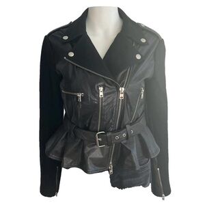 McQ Alexander McQueen Black Leather Jacket